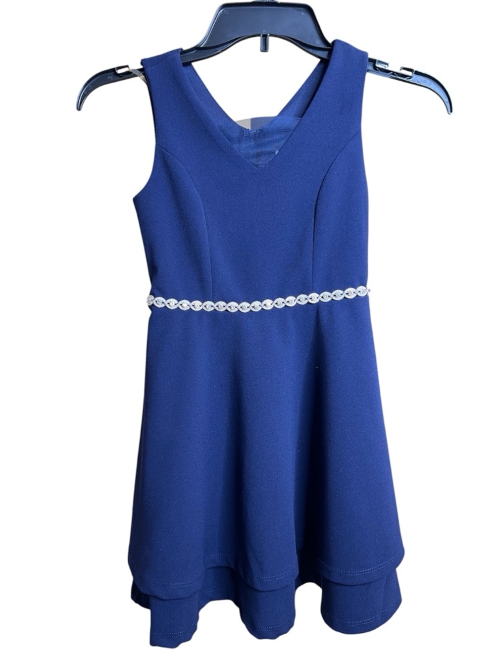 Speechless Kids Girls' Navy Blue Embellished Dress Sz 7
